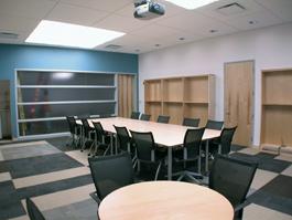 Crawford Classroom empty for TEC Display, alternate view