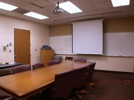 School of Medicine empty room for TEC display, alternate view