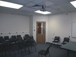 School of Medicine empty room for TEC display, alternate view