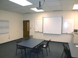 School of Medicine empty room for TEC display, alternate view