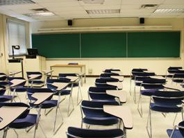 White Classroom empty for TEC display