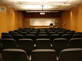 White Classroom empty for TEC display, alternate view