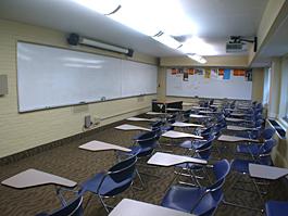 Yost Classroom empty for TEC display