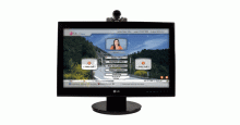 example of video conferencing screen using LIfesize