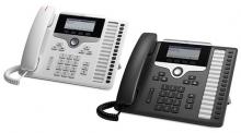 white and black Cisco IP Phone 7861 phones