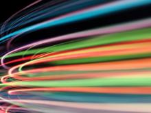 bands of multicolored light