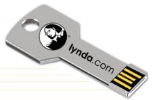 Key with lynda.com logo on it