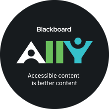 Blackboard Ally logo with message "Accessible content is better content."