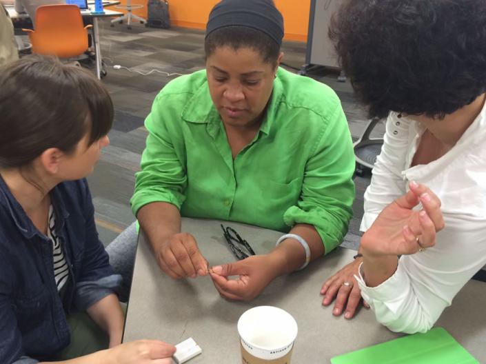 Students Collaborating at a conference table