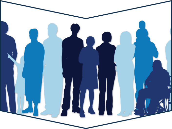 A group of diverse folks