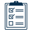 blue checklist icon