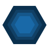 blue hexagon in different shades of blue