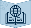 Internet globe on textbook