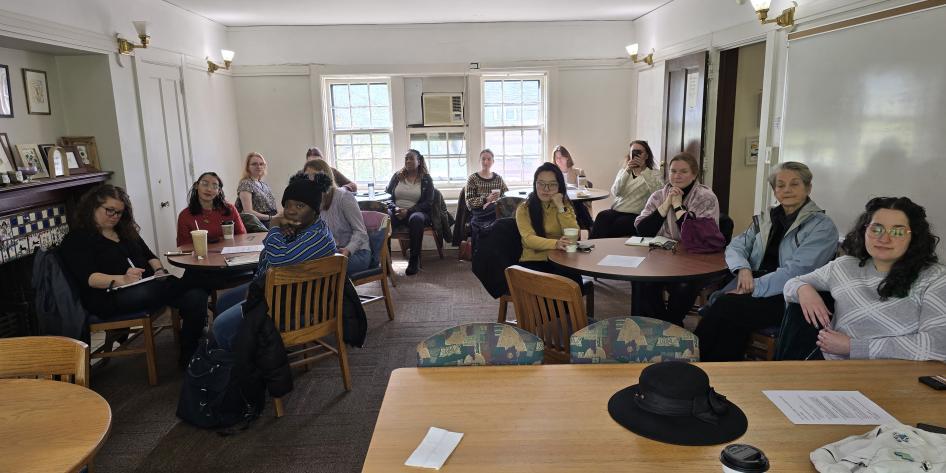Attendees at a Women in Technology event