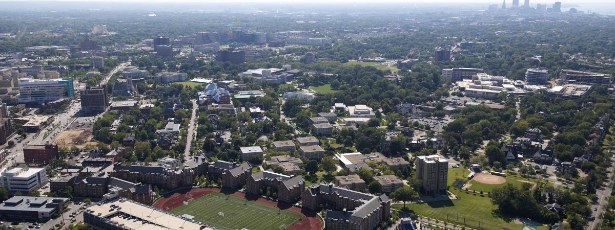 Aerial view of the CWRU campus