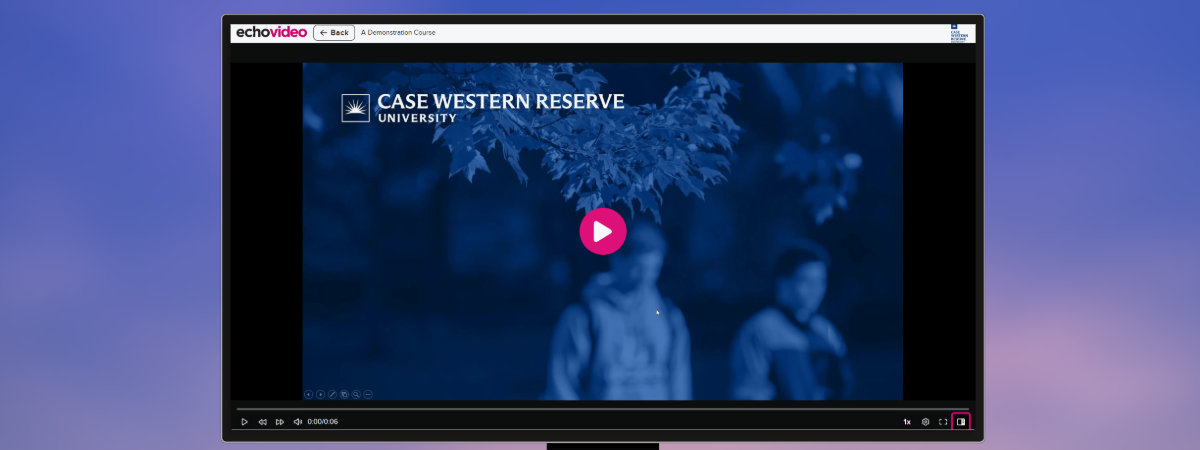 Screenshot of a demo video in Echo360.