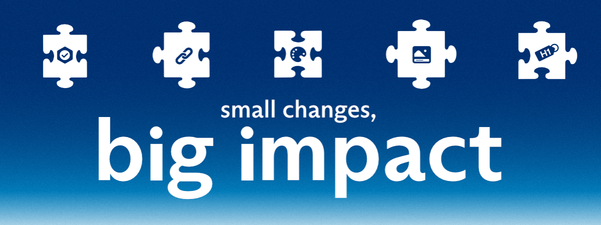 Five puzzle pieces that include icons for UDOIT, links, color, alt text, and tags.