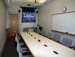 School of Law empty room for TEC display, alternate view