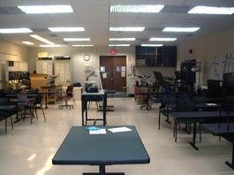 School of Medicine empty room for TEC display