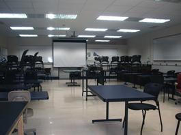 School of Medicine empty room for TEC display, alternate view