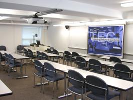 Yost Classroom empty for TEC display