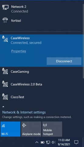 Successfully connected CaseWireless on Windows device