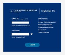 CWRU's Single Sign On (SSO) page