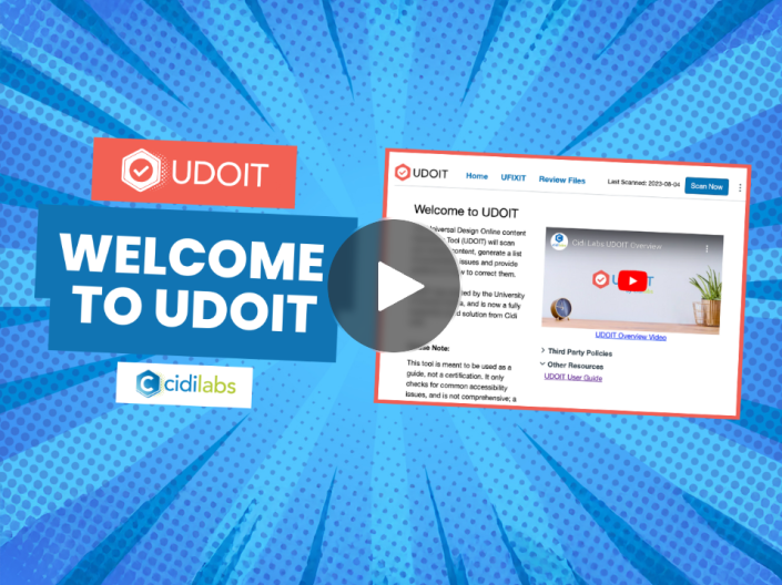 Welcome to UDOIT Video Series