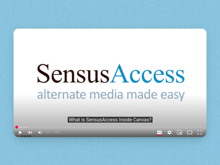 Screenshot of SensusAccess videos.