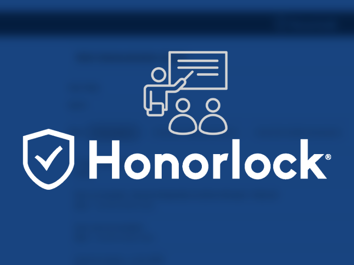 Honorlock logo with instructor icon.