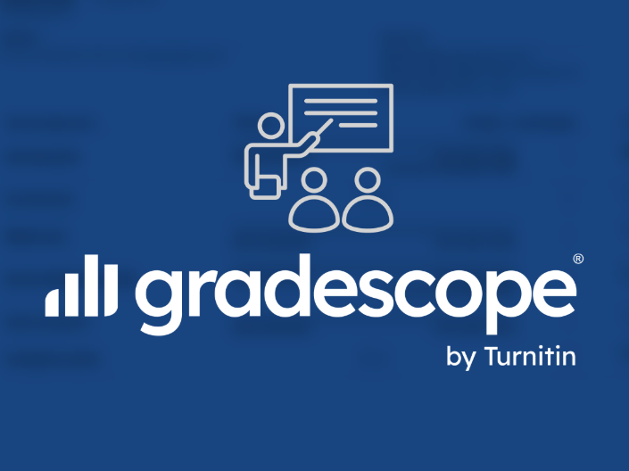 Gradescope by Turn it in logo with instructor icon.