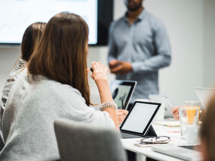 People attending training.