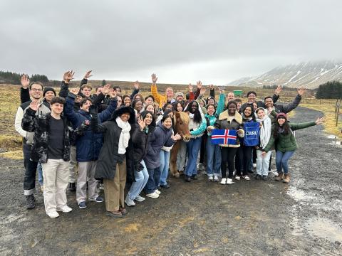 ThinkImpact group taking a picture in Iceland