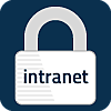 Illustration of a shackle lock with the text "Intranet"