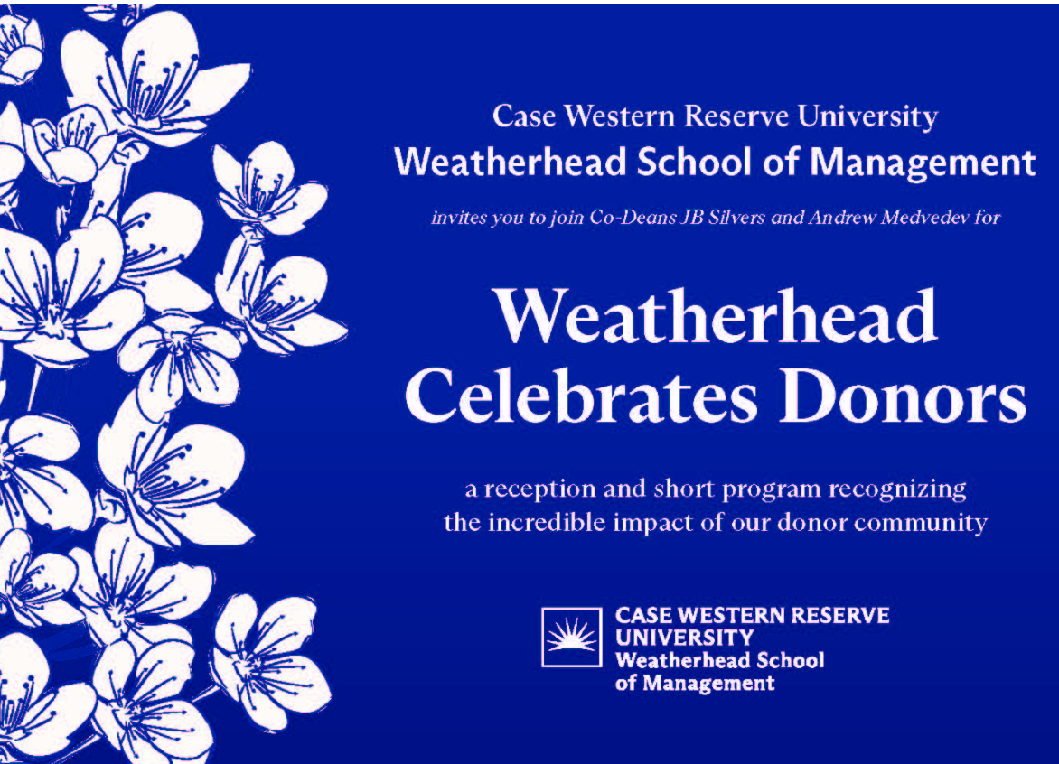 Weatherhead Celebrates Donors