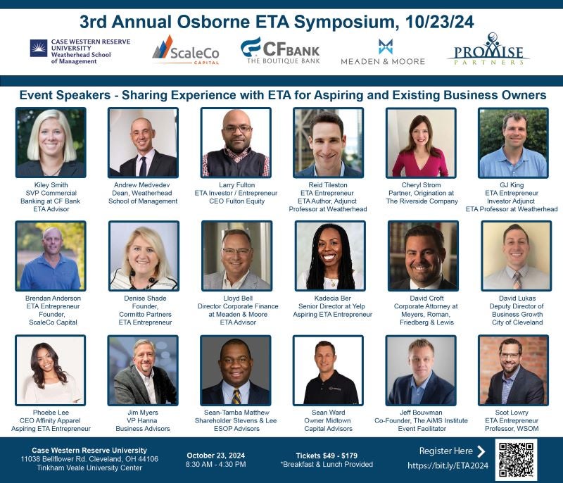 Banner image displaying headshots of speakers scheduled for the 2024 ETA Symposium