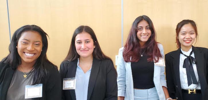 Meet The Accountants 2022 event with students: Ashley Parham, Georgia Podgainy, Mohana Venkatapuram and Nhi (Sally) Nguyen