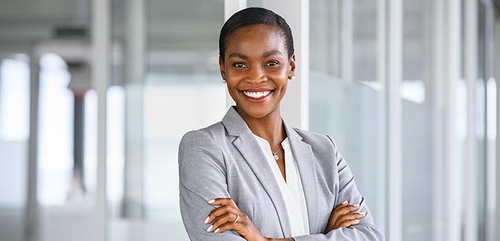 young professional woman smiling