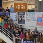 Group photo of students with an ASA DataFest at CWRU banner