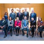 This image displays the inaugural class of Hall of Fame inductees at the first annual awards reception.