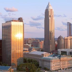 Cleveland business skyline