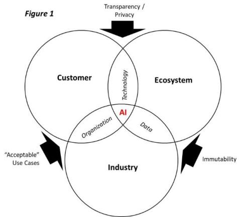 Venn diagram showing customer, ecosystem and industry.