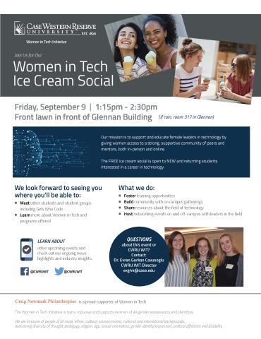 CWRU WIT Ice Cream Social - September 9, 2022